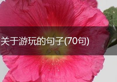 关于游玩的句子(70句)