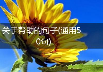 关于帮助的句子(通用50句)