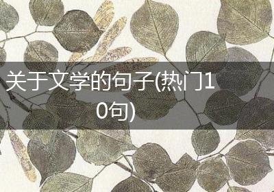 关于文学的句子(热门10句)