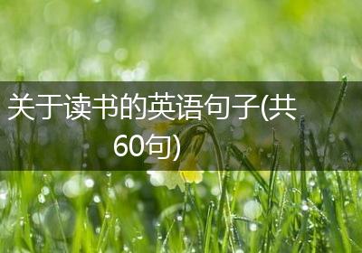 关于读书的英语句子(共60句)