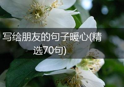 写给朋友的句子暖心(精选70句)