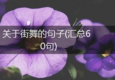关于街舞的句子(汇总60句)