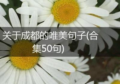 关于成都的唯美句子(合集50句)