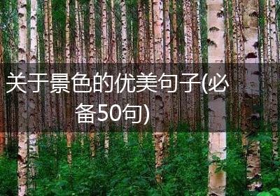 关于景色的优美句子(必备50句)