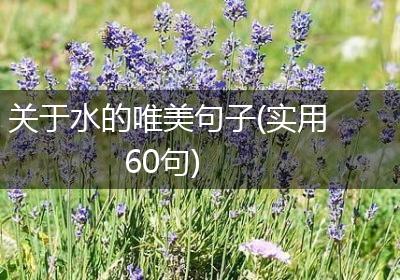 关于水的唯美句子(实用60句)