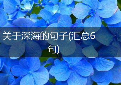 关于深海的句子(汇总6句)