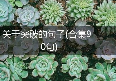 关于突破的句子(合集90句)