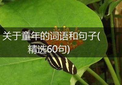 关于童年的词语和句子(精选60句)