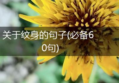 关于纹身的句子(必备60句)