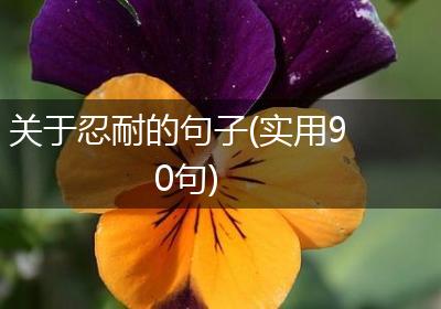 关于忍耐的句子(实用90句)