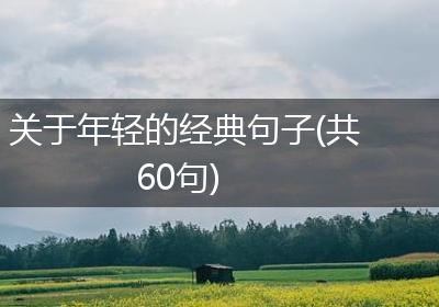 关于年轻的经典句子(共60句)