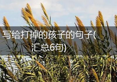 写给打掉的孩子的句子(汇总6句)