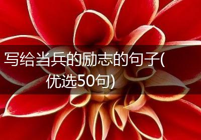 写给当兵的励志的句子(优选50句)