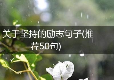 关于坚持的励志句子(推荐50句)