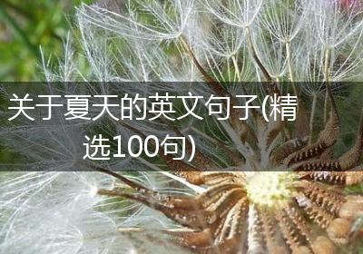 关于夏天的英文句子(精选100句)