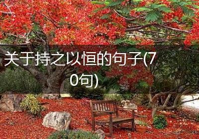 关于持之以恒的句子(70句)