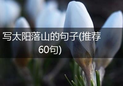 写太阳落山的句子(推荐60句)