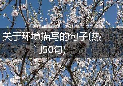 关于环境描写的句子(热门50句)
