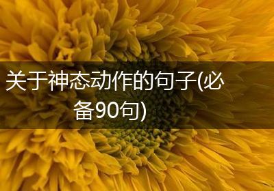 关于神态动作的句子(必备90句)