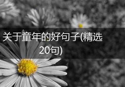 关于童年的好句子(精选20句)