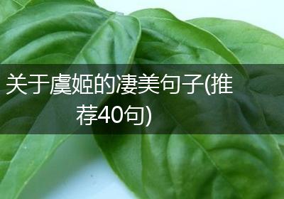 关于虞姬的凄美句子(推荐40句)