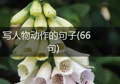 写人物动作的句子(66句)