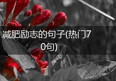 减肥励志的句子(热门70句)