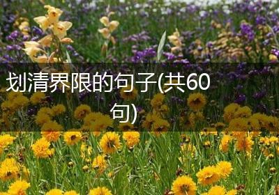 划清界限的句子(共60句)
