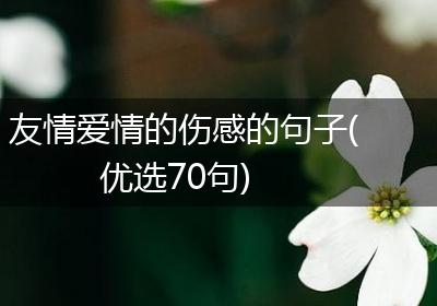 友情爱情的伤感的句子(优选70句)
