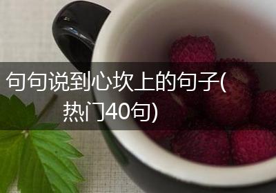 句句说到心坎上的句子(热门40句)