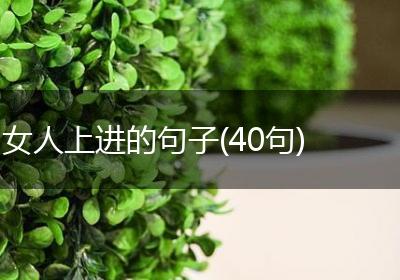 女人上进的句子(40句)