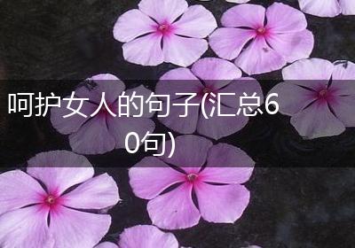 呵护女人的句子(汇总60句)