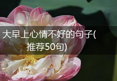 大早上心情不好的句子(推荐50句)
