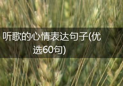 听歌的心情表达句子(优选60句)