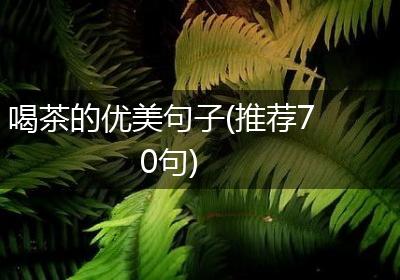 喝茶的优美句子(推荐70句)