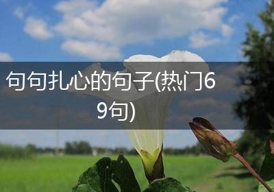 句句扎心的句子(热门69句)