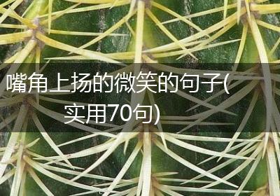 嘴角上扬的微笑的句子(实用70句)