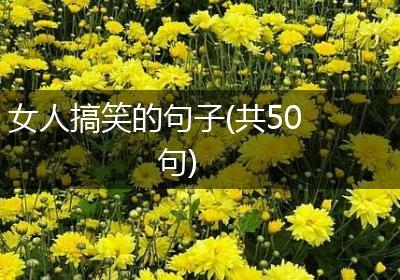 女人搞笑的句子(共50句)