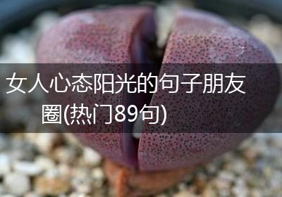 女人心态阳光的句子朋友圈(热门89句)