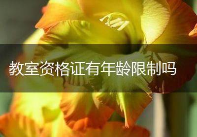 教室资格证有年龄限制吗