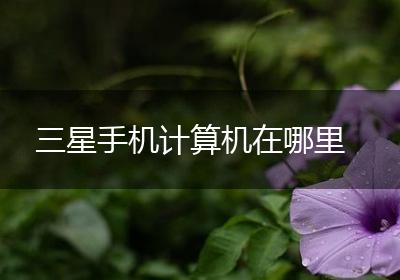 三星手机计算机在哪里