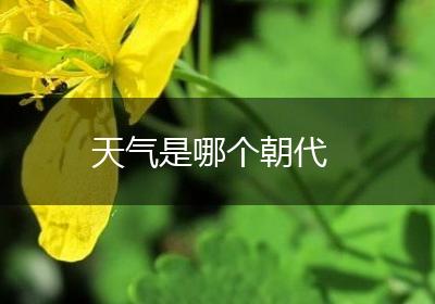 天气是哪个朝代
