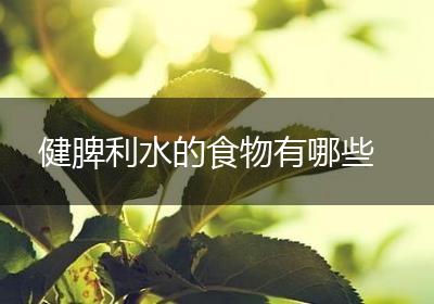 健脾利水的食物有哪些