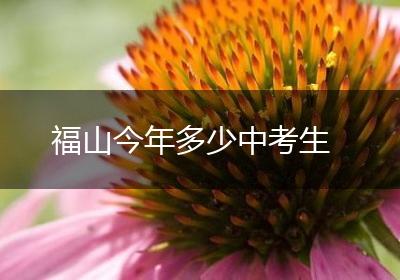 福山今年多少中考生
