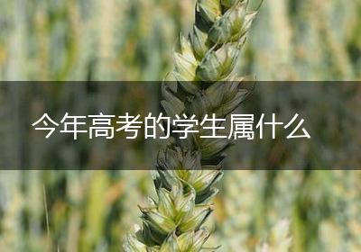 今年高考的学生属什么