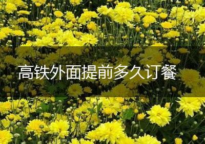 高铁外面提前多久订餐