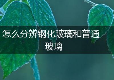 怎么分辨钢化玻璃和普通玻璃