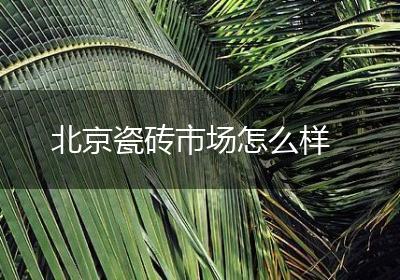 北京瓷砖市场怎么样