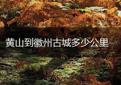 黄山到徽州古城多少公里