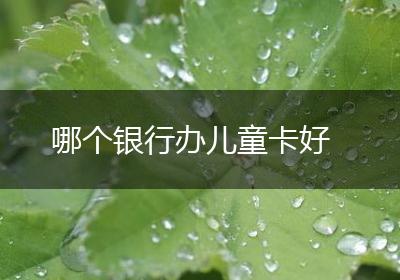 哪个银行办儿童卡好